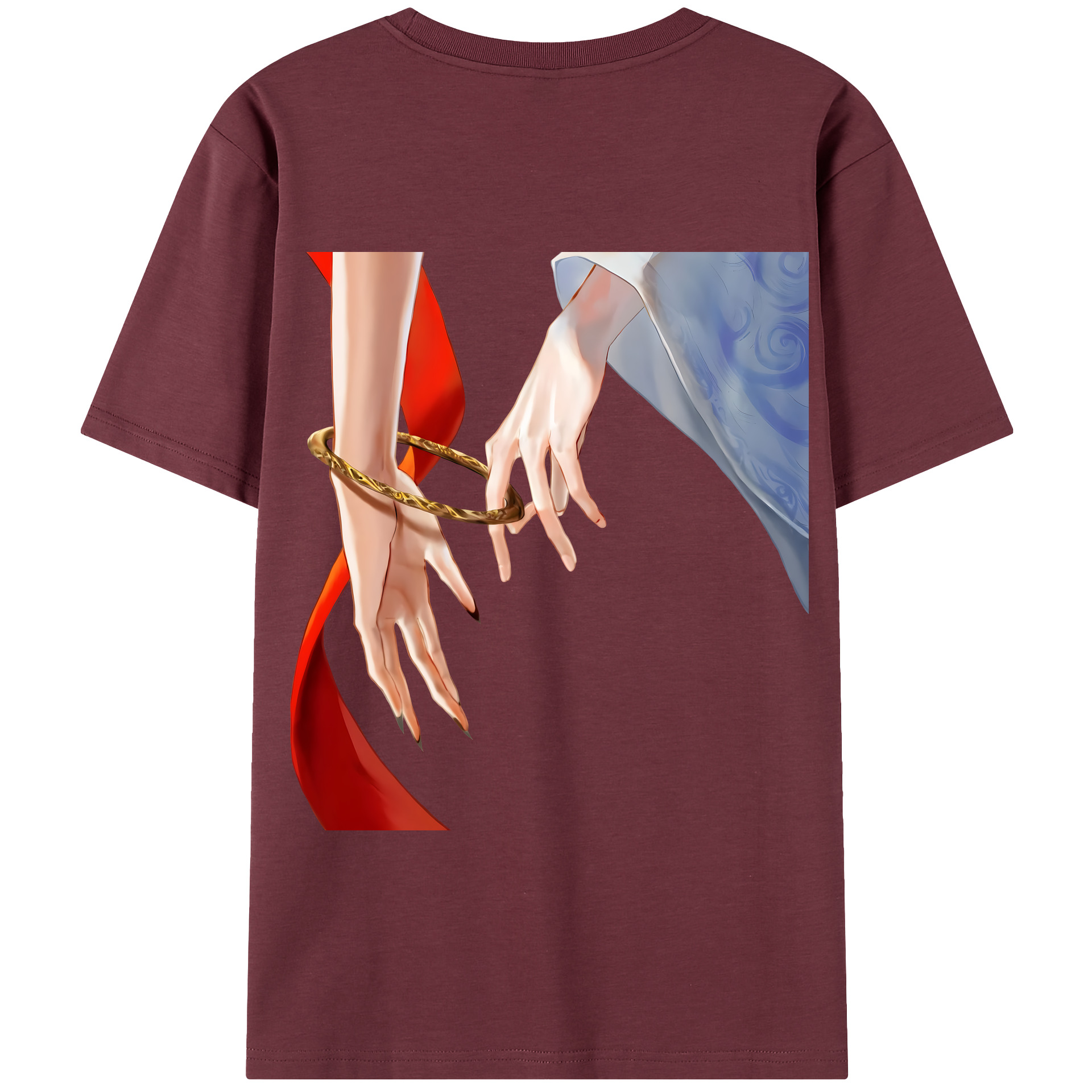 （画像用） Ne Zha 2 ナタ 魔童の大暴れ 綿100％半袖Tシャツ（背面プリント）